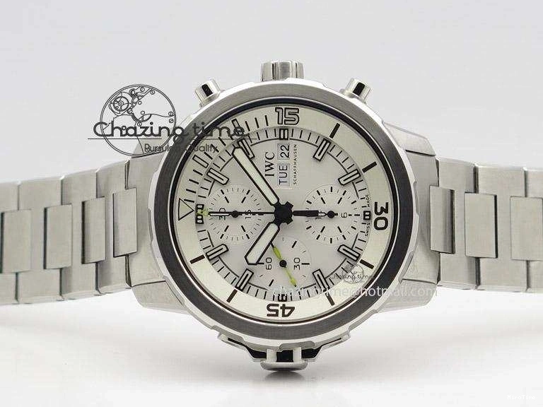 MIROTIME 0404 Versatile Aquatimer Chrono IW376803 V6F 1:1 Best Edition White Dial On SS Bracelet A 7359